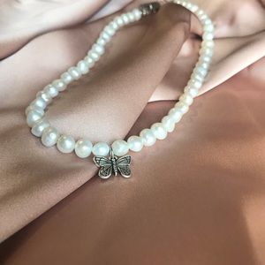 Pearl Sterling Silver Necklace - image 1